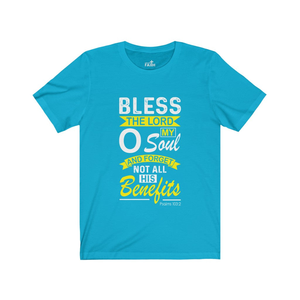 "Bless the Lord" – Short Sleeve Jersey Tee - Up Raised Faith