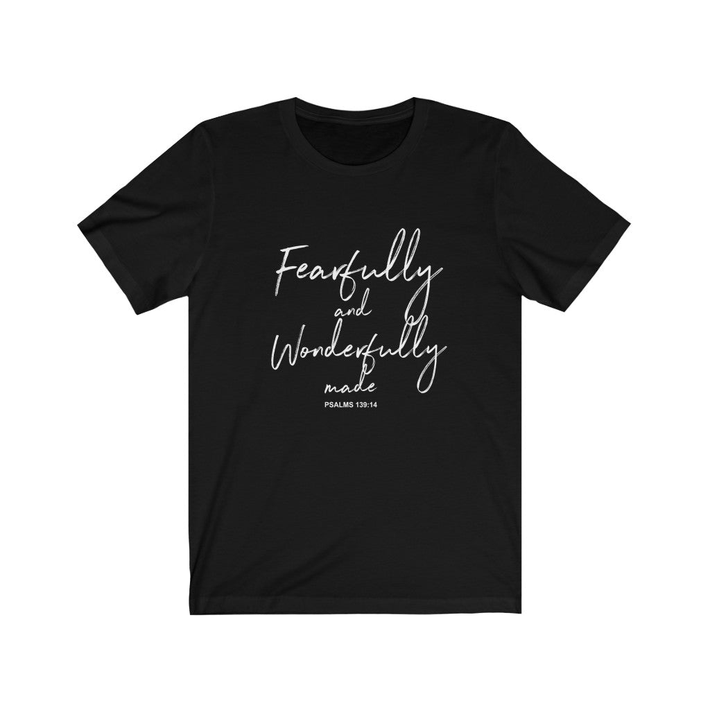 "Fearfully & Wonderfully" - Women's Short Sleeve Jersey Tee - Up Raised Faith