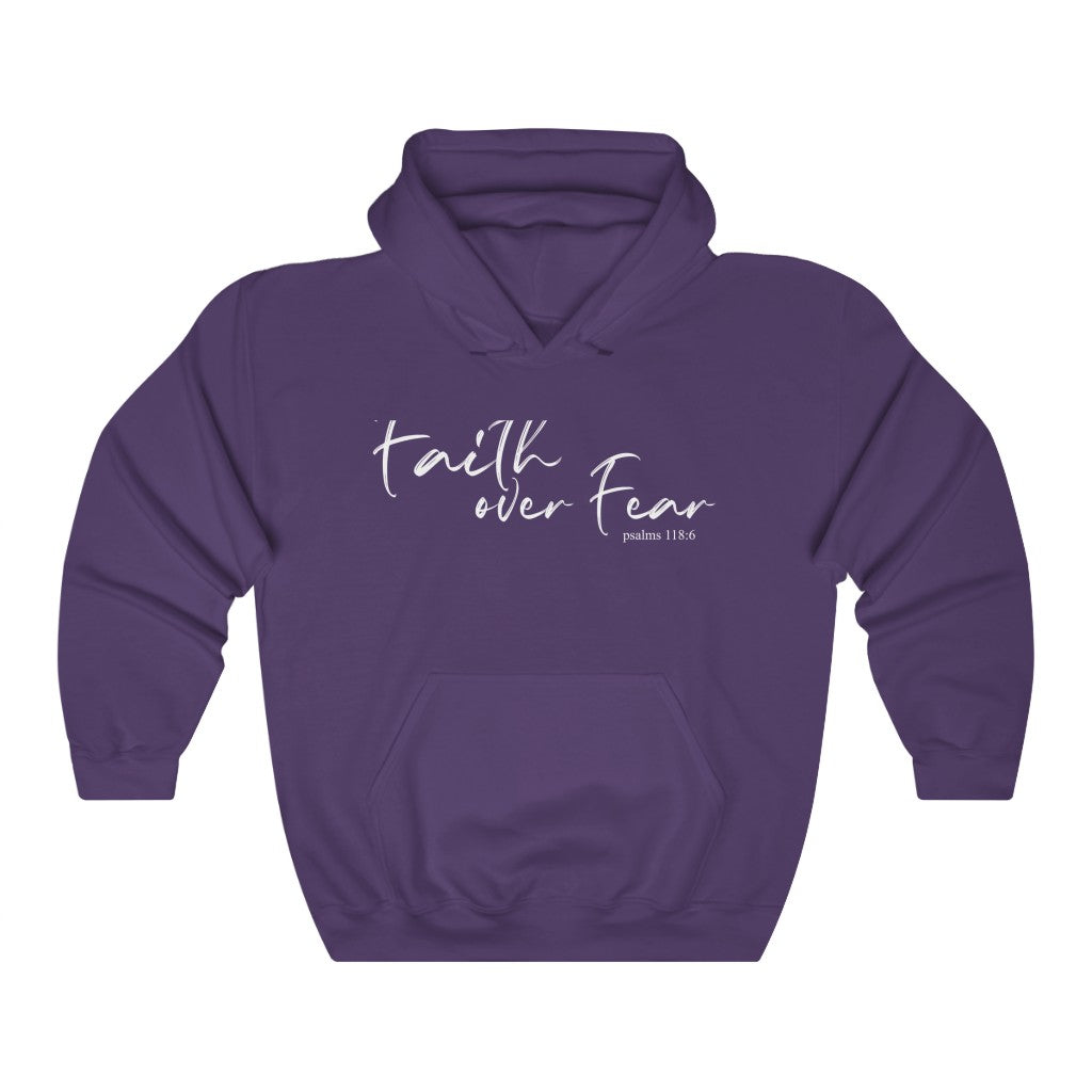 "Faith over Fear" – Hooded Sweatshirt - Up Raised Faith