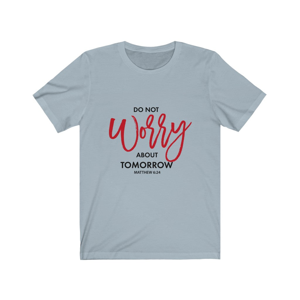 "Do not worry..." – Women's Short Sleeve Jersey Tee - Up Raised Faith