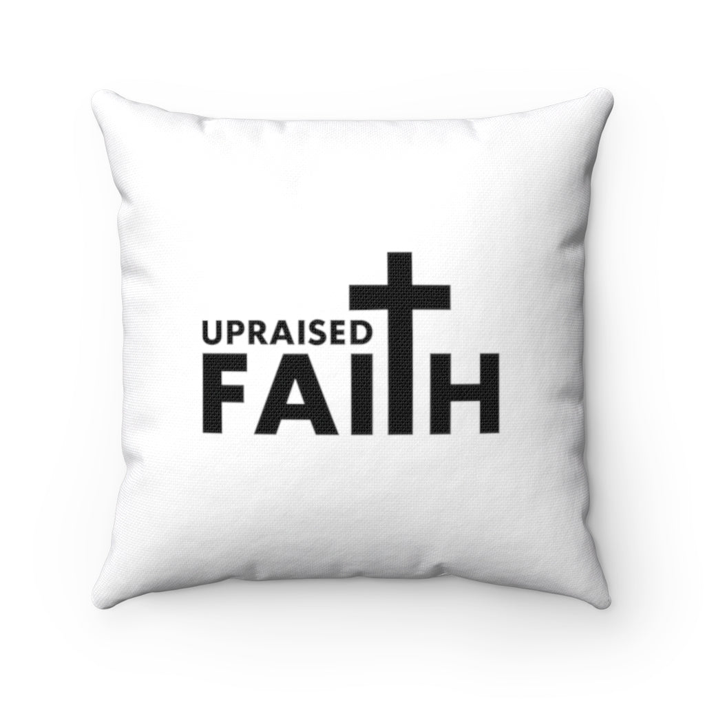 "Faith Over Fear" – White Pillow - Up Raised Faith