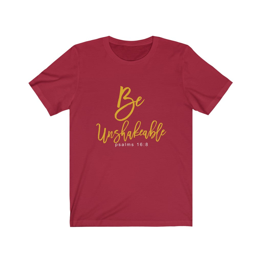 "be unshakeable" WOMEN Short Sleeve Tee - Up Raised Faith