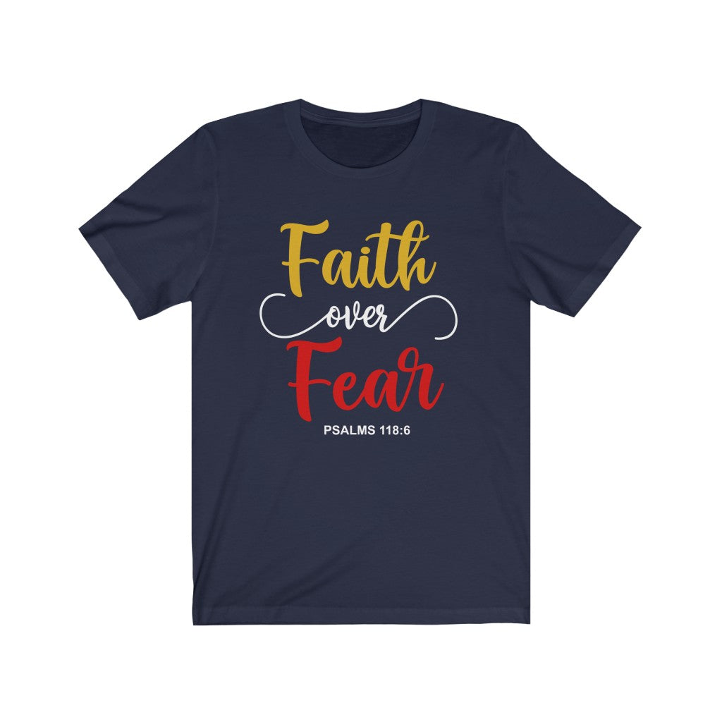"faith over fear" WOMEN Short Sleeve Tee - Up Raised Faith