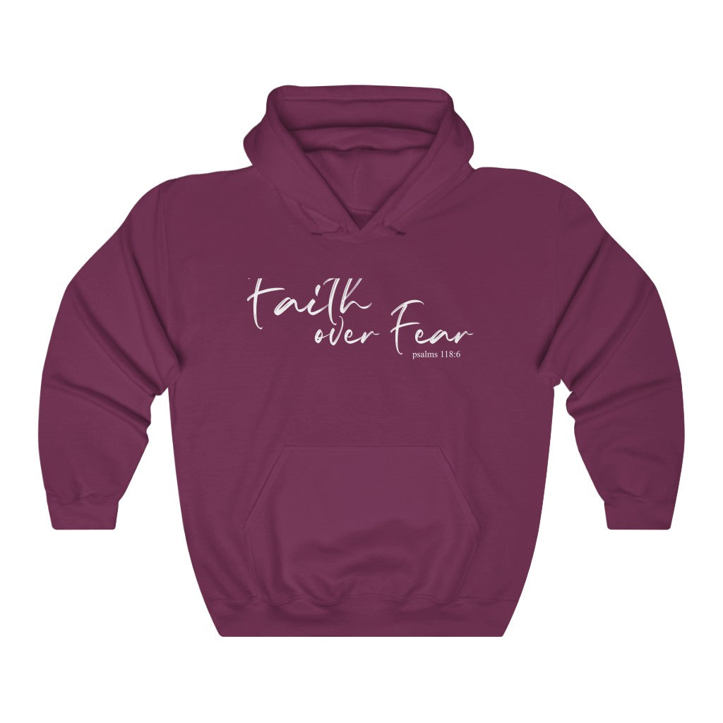 "Faith over Fear" – Hooded Sweatshirt - Up Raised Faith
