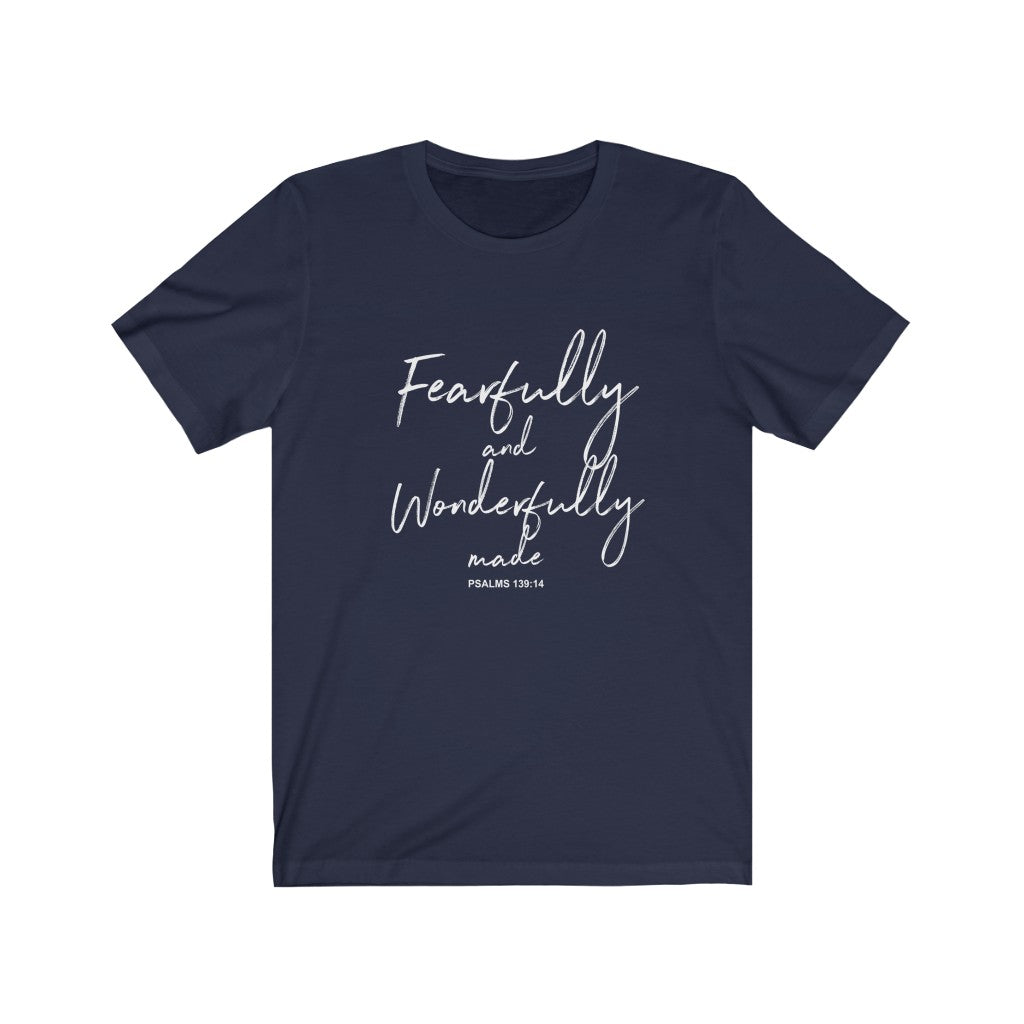 "Fearfully & Wonderfully" - Women's Short Sleeve Jersey Tee - Up Raised Faith