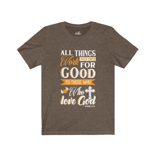 "All things work for Good..." –  Short Sleeve Jersey T-Shirt - Up Raised Faith