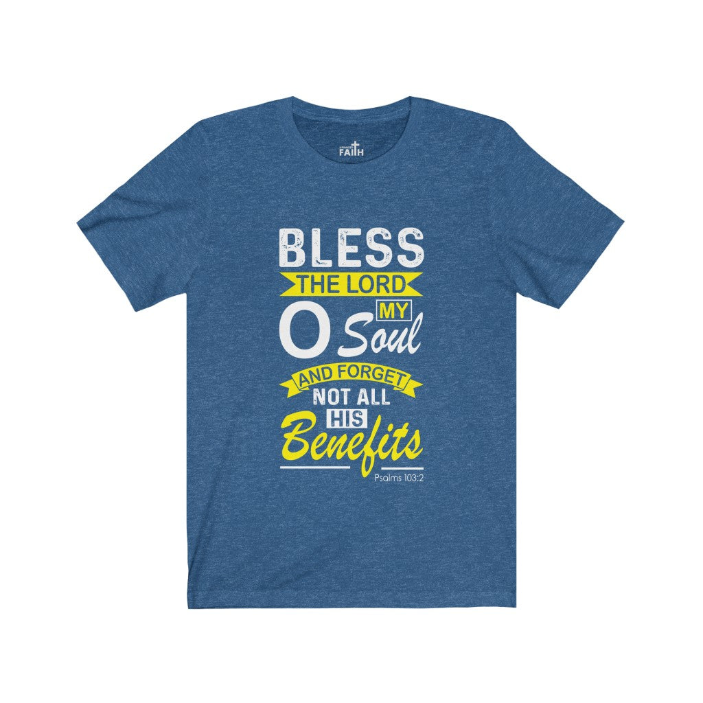 "Bless the Lord" – Short Sleeve Jersey Tee - Up Raised Faith