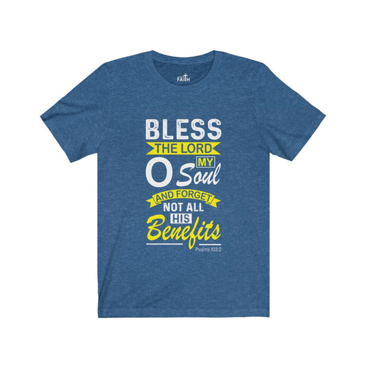 "Bless the Lord" – Short Sleeve Jersey Tee - Up Raised Faith